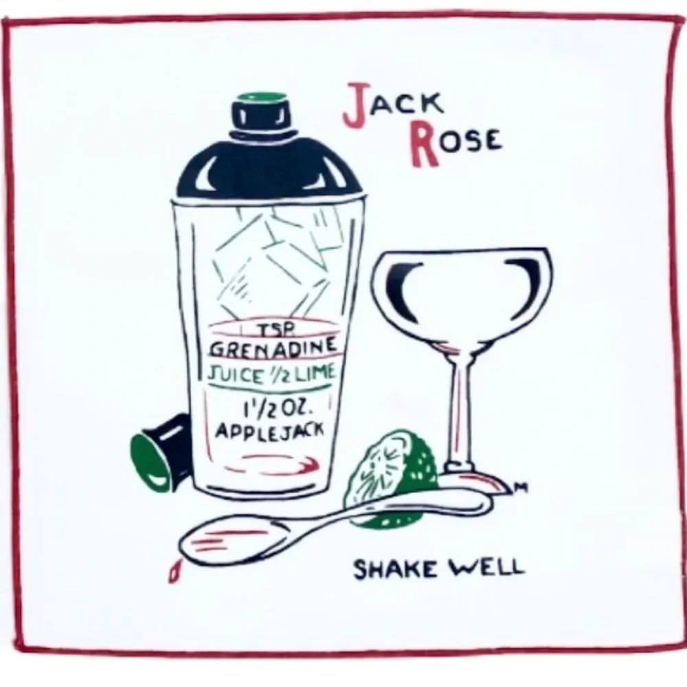Pair Estelle & Alvin’s Restoration Hardware Cocktail Recipe Napkins
